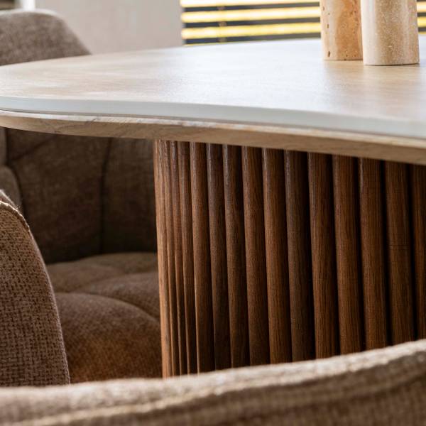 Esszimmertisch ROMANO Beige - Keramik - 215 x 77 x 120 cm