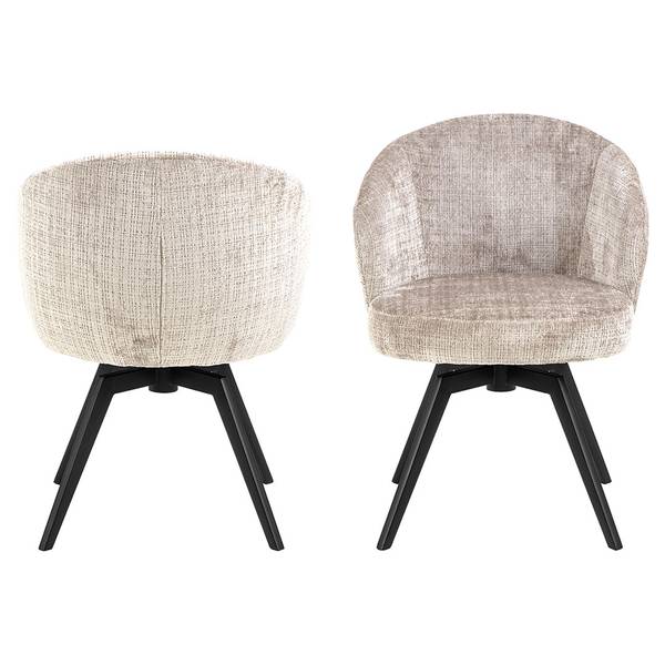 Darlene eetkamerstoel beige - textiel - 59 x 80 x 60 cm