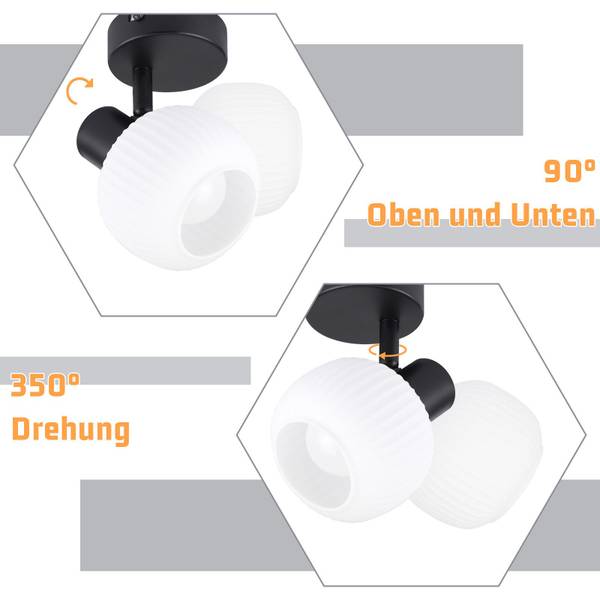 Deckenleuchte Buckley Schwarz