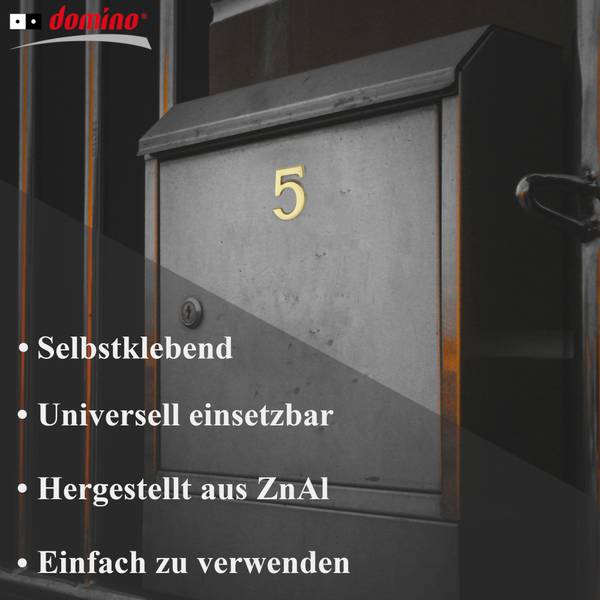 Hausnummer ZNAL Gold - Metall - 40 x 40 x 1 cm