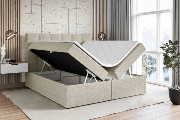 Boxspringbett MARCE Beige - Breite: 160 cm - H3