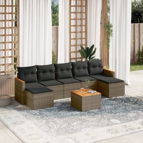 Garten-Lounge-Set 3034880-2 (8-teilig) Grau