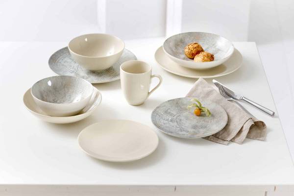 Teller-Set Cecina 18-teilig Perlweiß