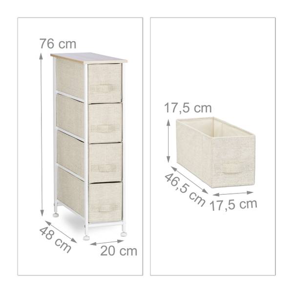Regalsystem verschiedene Varianten beige 20 x 76 x 48 cm