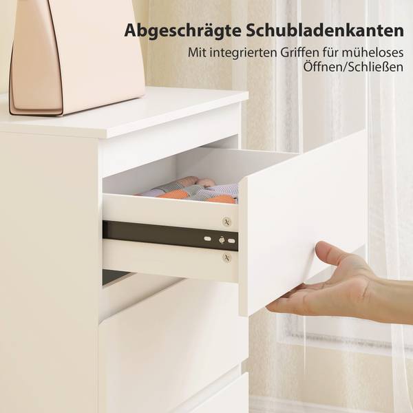 Kommode 83D-119V90WT Weiß - Holzwerkstoff - 40 x 79 x 60 cm