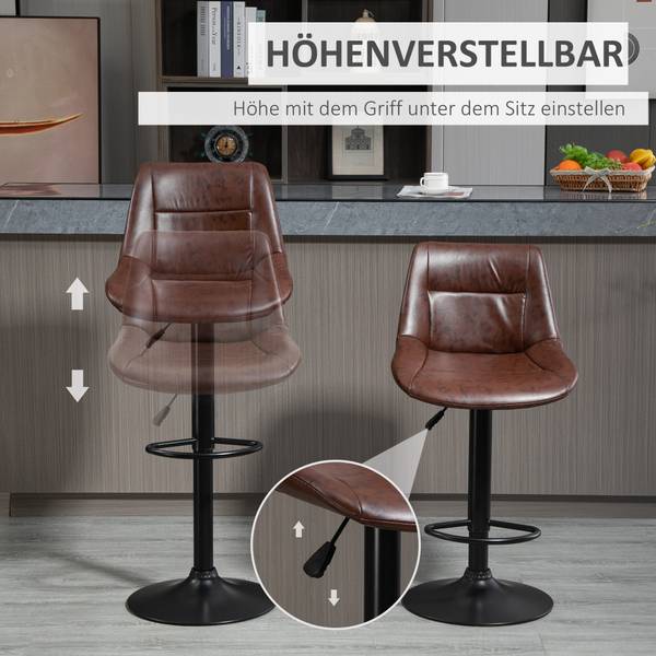Barhocker 835-585 Braun - Kunstleder - 50 x 108 x 47 cm
