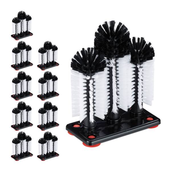 Lot de 10 brosses lave-verre Nombre de pièces dans le lot : 10