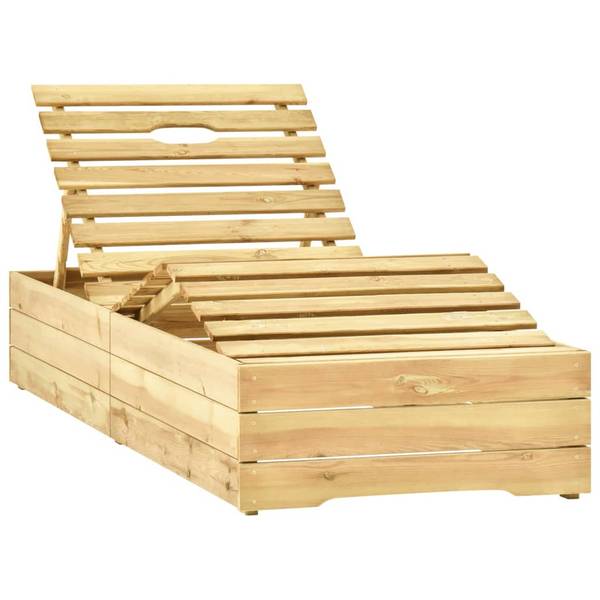 Gartenliege 315403 Braun - Kiefer - 90 x 75 x 198 cm