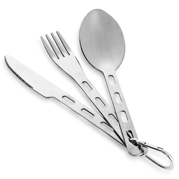 Reisebesteck 3-tlg. Set 139807 Silber - Edelstahl - 8 x 3 x 22 cm