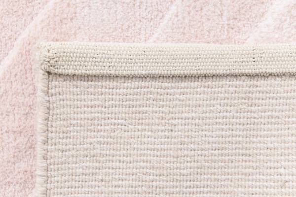 Tapis de passage Darya CCCLIV Rose foncé - Laine - 84 x 1 x 302 cm