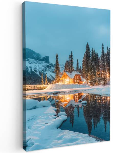 LEINWANDBILD Winterlandschaft 90 x 140 cm