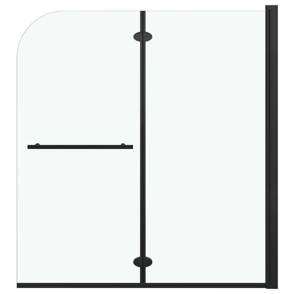 Duschabtrennung 3003717 Schwarz - Aluminium - Edelstahl - 120 x 140 x 1 cm