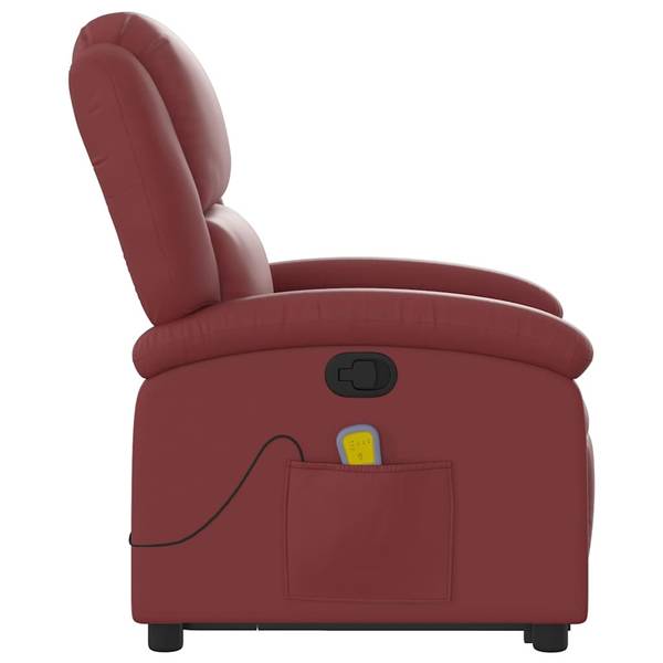 Fauteuil inclinable de massage 3032379-2 Rouge - Brun rouge