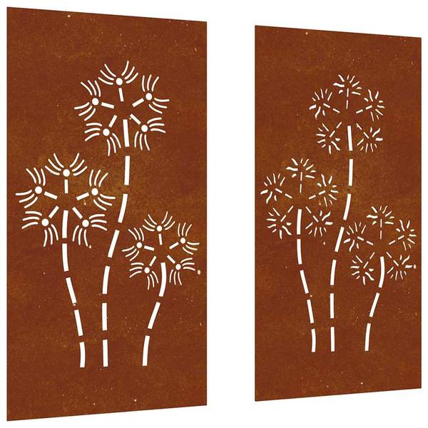 Garten Wanddekoration 824487 Braun - Stahl - 55 x 1 x 105 cm