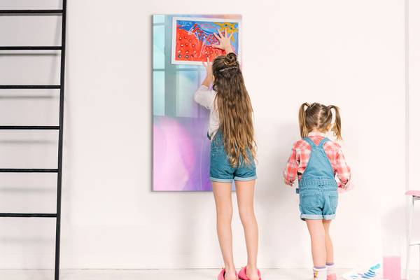 Memoboard Pastellfedern 60 x 120 cm