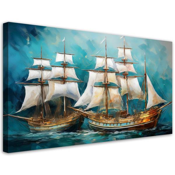Wandbild schiffe segelschiffe retro 120 x 60 cm