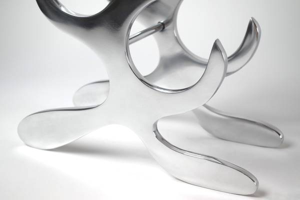 Weinregal FLAME18 Silber - Metall - 15 x 64 x 33 cm
