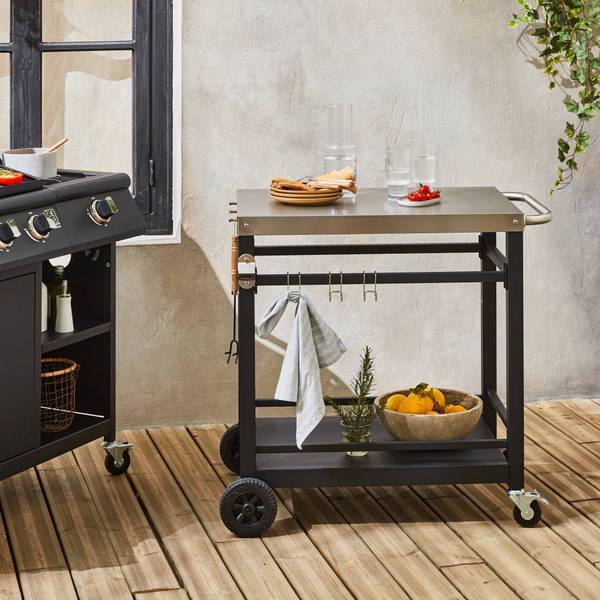 Abstelltisch Colbert Schwarz - Metall - 58 x 82 x 88 cm