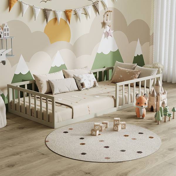 Lit pour enfant Minno 56637 Beige clair - Profondeur : 95 cm