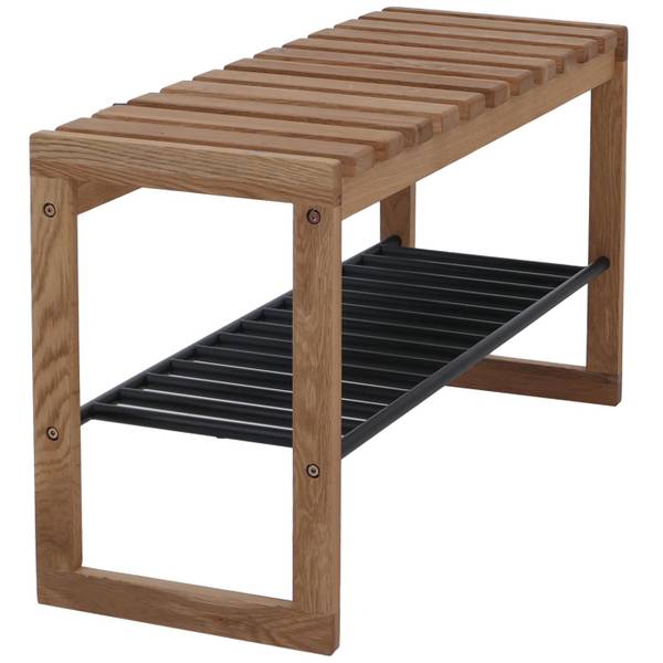 Garderoben-Bank P57 Braun - Eiche - 88 x 45 x 30 cm