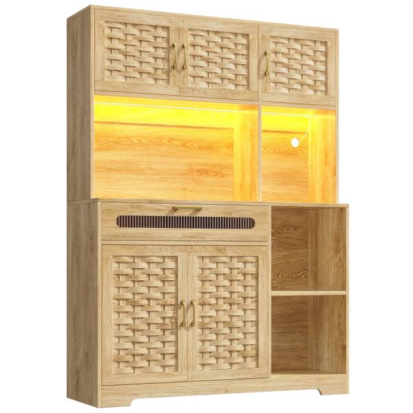 Küchenschrank Thetis Ⅰ Braun - Holzwerkstoff - Metall - 40 x 180 x 120 cm