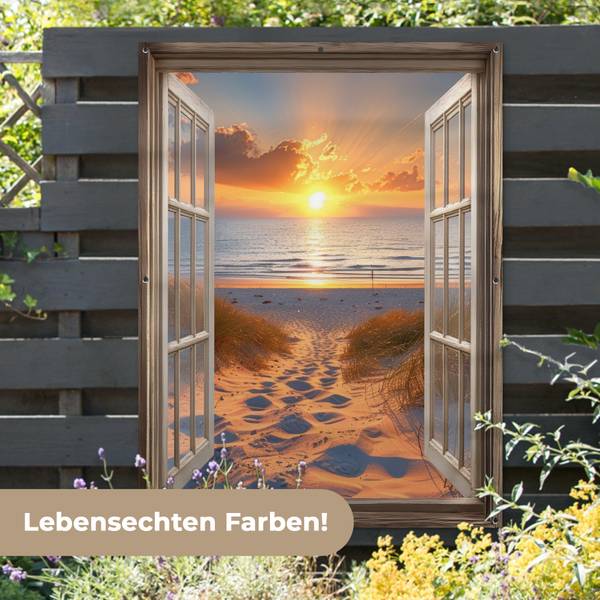 GARTENPOSTER Abendstrand 120 x 160 cm