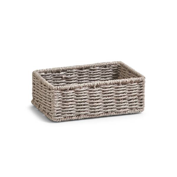 Panier de rangement Gris - Papier - 14 x 7 x 20 cm