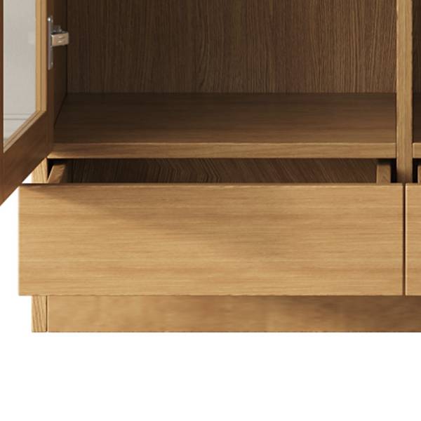 Standvitrine SHEFWoody Ⅵ Braun - Holzwerkstoff - 40 x 160 x 80 cm