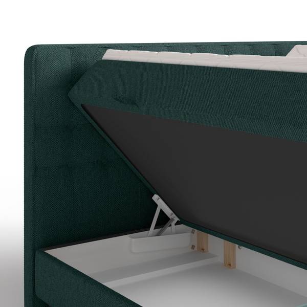 Boxspringbett Annakie Grün - Liegefläche Breite: 180 cm