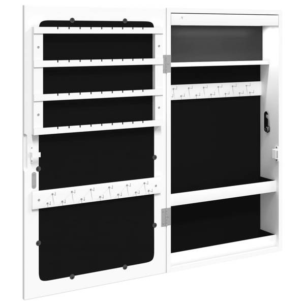 Schmuckschrank mit Spiegel 3028737 Weiß - Holzwerkstoff - 37 x 67 x 10 cm