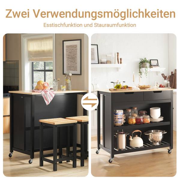 Kücheninsel FKW74-SCH Schwarz