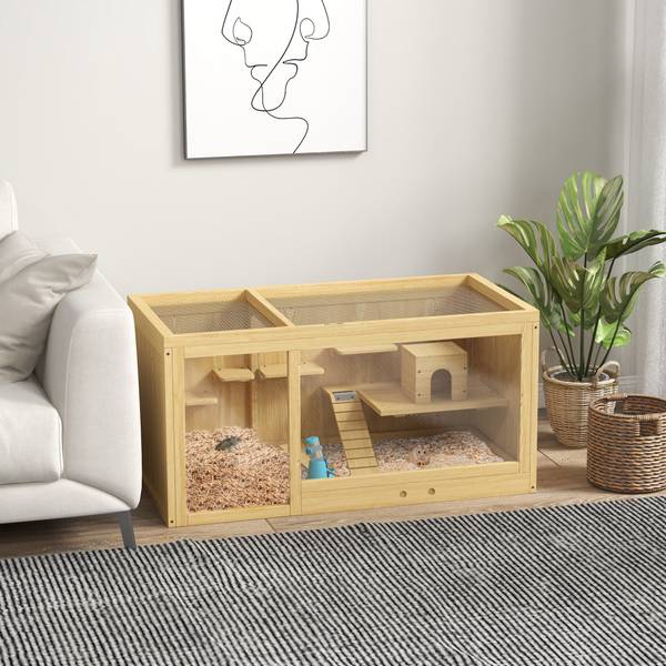 Hamsterkäfig BB7124 Beige - Massivholz - 24 x 108 x 56 cm