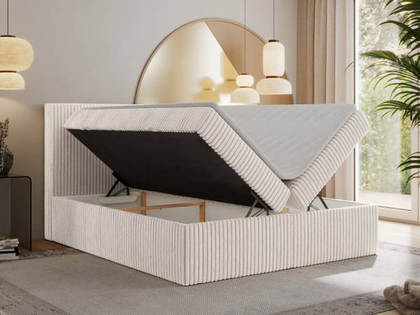 Boxbett TILIANO Beige - H3 - Liegefläche Breite: 180 cm