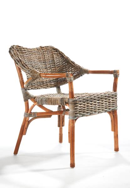 Rattanstuhl TARA Braun - Rattan - 60 x 78 x 59 cm