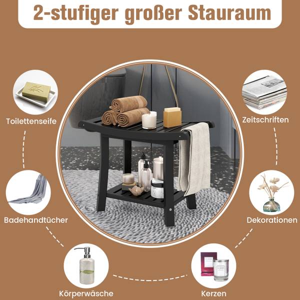 Duschbank NM9071 Schwarz