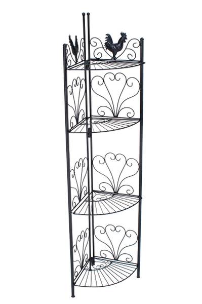 Étagères sur pied Marie Noir - Métal - 41 x 151 x 41 cm