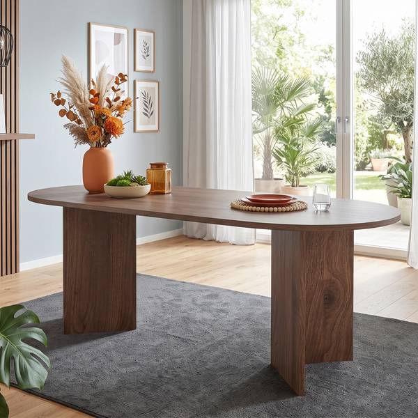 Esstisch CHANMU316 Ⅰ Walnuss Dekor - 90 x 200 cm