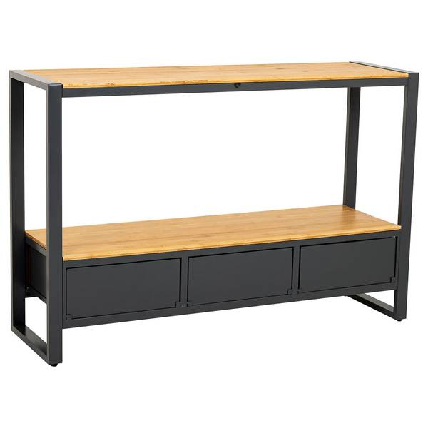 Empfangstisch Eclipse Braun - Metall - 120 x 79 x 35 cm