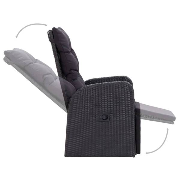 Gartenmöbel-Set 3005709 (5-teilig) Schwarz