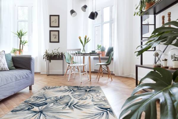 Tapis Structurel Botanic 65265 Feuilles 117 x 170 cm