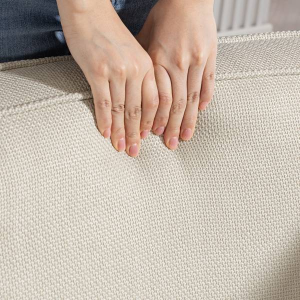 Polstersessel 83B-613V00BG Beige - Leinen - Polyester - 75 x 72 x 77 cm