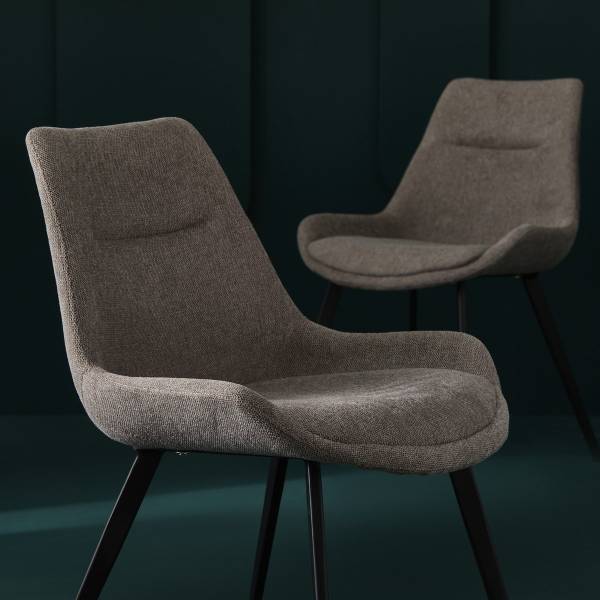 Stuhl COLOMBE 2er-Set Beige - Metall - 54 x 82 x 62 cm