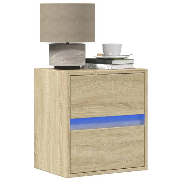 Nachttisch mit LED 2er Set X9346 Eiche Sonoma Dekor - Anzahl Teile im Set: 2