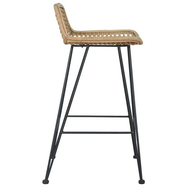 Chaise de bar 299549 lot de 2 Marron - Rotin - 46 x 79 x 48 cm