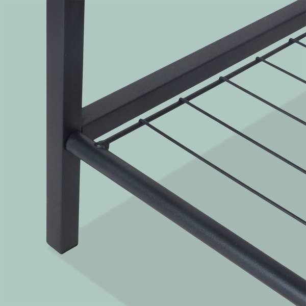 Kapstok met schoenenrek 8 haken zwart - bruin - ijzer - 80 x 190 x 30 cm