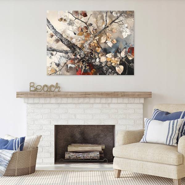 Leinwandbild Abstrakt Baum Bilder 120 x 80 x 3 cm