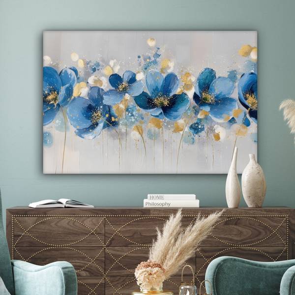 TABLEAU SUR TOILE Fleurs 150 x 100 cm