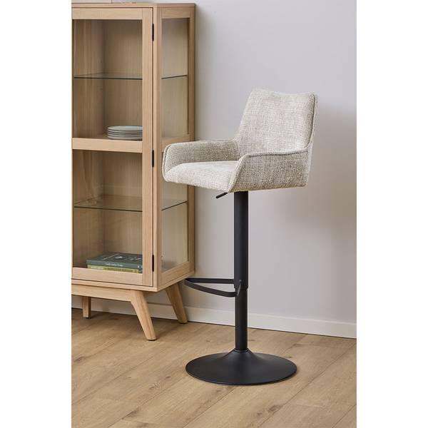 Barhocker Eddie 2er Set Beige - Textil - 51 x 114 x 51 cm