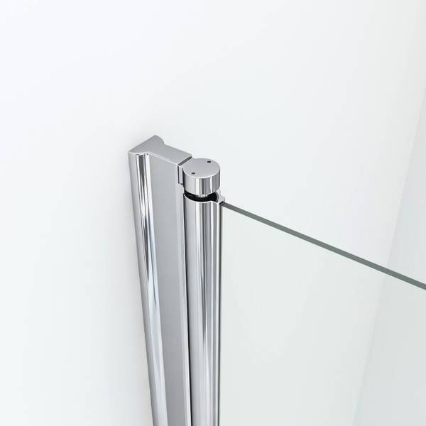 Badewanne-Duschwand D018 Silber - Glas - 144 x 144 x 0 cm