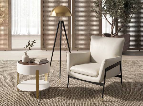 Stehleuchte 8100 Schwarz - Edelstahl - Stahl - 63 x 160 x 59 cm